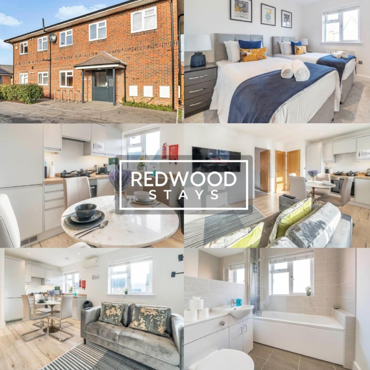 Modern Serviced Apartments For Contractors & Families With Free Parking, Wifi & Netflix By Redwood Stays Basingstoke Eksteriør billede