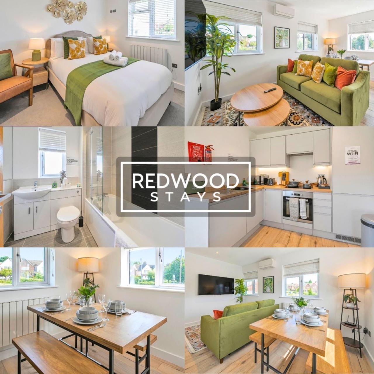 Modern Serviced Apartments For Contractors & Families With Free Parking, Wifi & Netflix By Redwood Stays Basingstoke Eksteriør billede